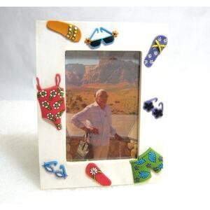 Vintage Colorful Vacation theme Photo frame Picture Holder for 3.5x2 inch photos